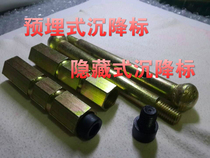 Full steel concealed buried-type settlement observation point combined measuring mark monitoring level point galvanized sedimentation nail