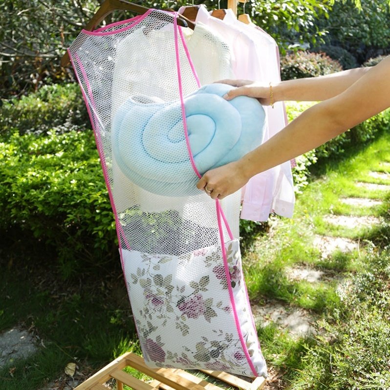 Pillow Holder Sunning Pillow Rack Home Cute Memory Pillow Puppet with adjustable hanging hanging Dried Bag Cushion Sunscreen