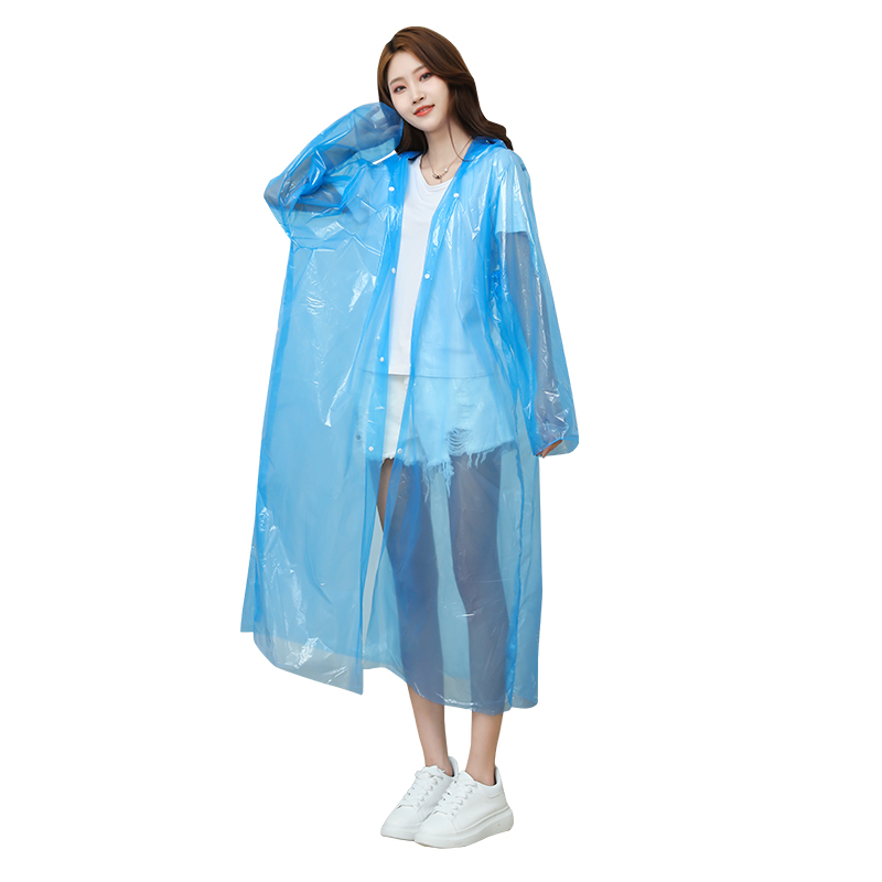 Protective transparent disposable raincoat Long version of full body Men's and women's portable thickened Anti-rainstorm Summer even body light for adults