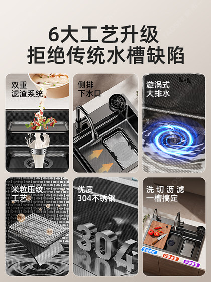 Large Single-Slot Kitchen Sink Made of 304 Stainless Steel, Thickened Under-Counter Vegetable Washing Basin for Home Use, Yuyao Sink