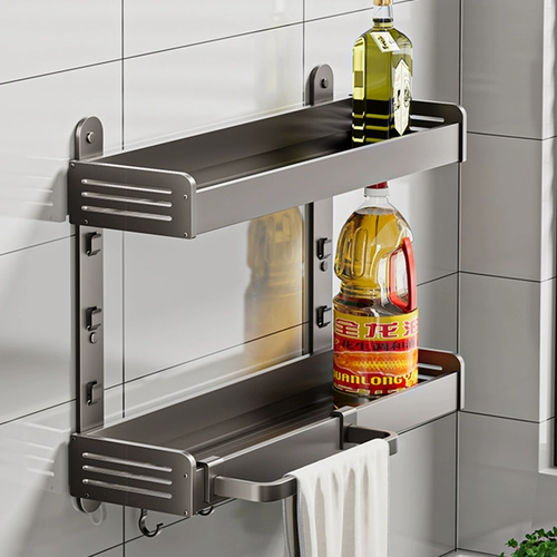 Пожертвование кухонной настенной стойки многослойные многофункциональные настенные приправы.