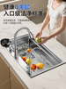 2026 New Model Large Single Sink 304 Stainless Steel Thickened Vegetable Washing Basin for Home Kitchen Sink Above Counter or Undermount Basin