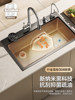 Thickened 5mm Nano 304 Stainless Steel Sink for Washing Vegetables, Large Single-Slot Kitchen Sink with Integrated Rack, Dishwashing Sink