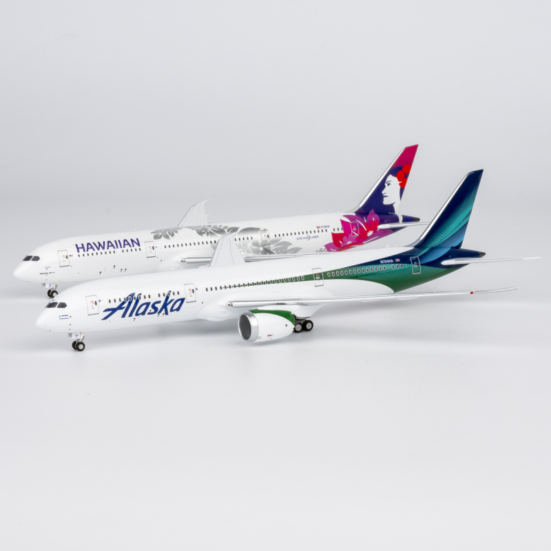 Ng1:400 Alaska Airlines B787-9 Dreamliner Passenger Aircraft N784Ha Alloy Aircraft Model