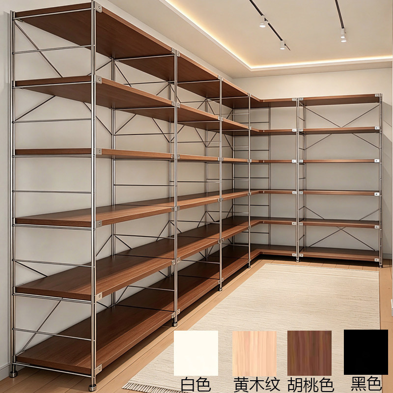 Shelves, Storage Racks, Floor-Standing Multi-Layer Storage Racks, Bookshelves, Kitchen Balcony, Japanese-Style Steel-Wood Display Racks, Storage Room Corner Racks Shelves, Storage Racks, Floor-Standing Multi-Layer Storage Racks, Bookshelves, Kitchen Balcony, Japanese-Style Steel-Wood Display Racks, Storage Room Corner Racks