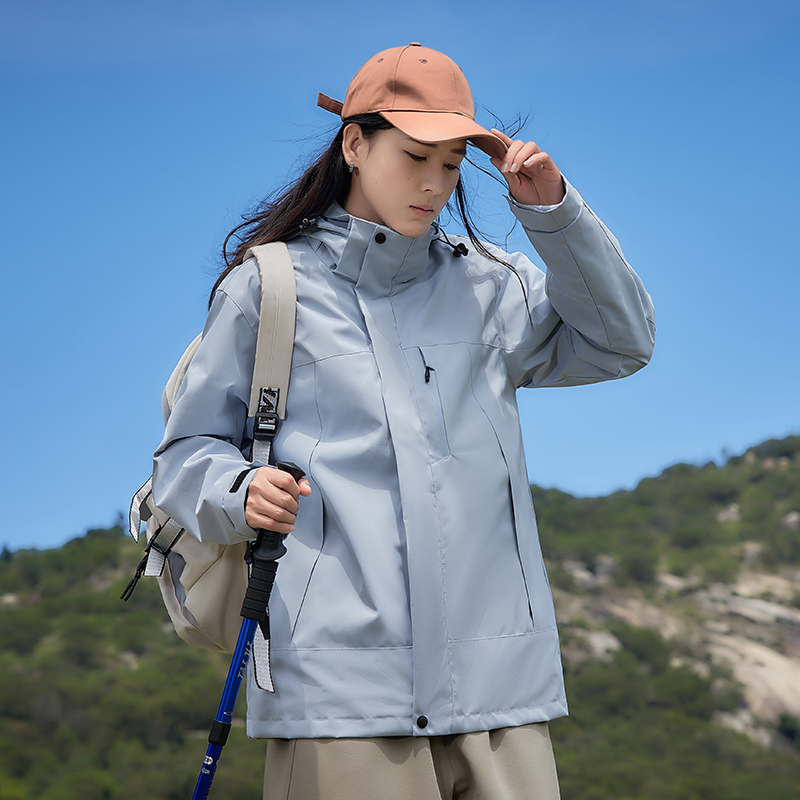 Taizhou Mountain Outdoor Hiking Travel Fleece-Lined Three-In-One Detachable Windproof and Waterproof Jacket