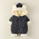 Baby winter jumpsuit winter male baby clothes Korean version of corduroy jacket thickened newborn go out hugging clothes