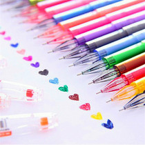 Diamond head refill gel pen crystal color water refill colorful candy color replacement student with hand account pen 0 38