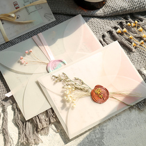 Hot paint dried flower seal decorative flower envelope with sealed greeting card hand tent jewelry Mori diy material embossed invitation
