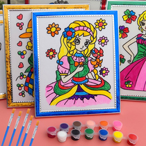 Foam painting childrens coloring stall park graffiti painting square stall gouache painting board watercolor filling hand-filled