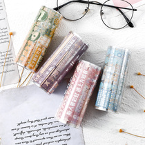 Tape hand account Text Control creative transparent pet hand book sticker with word Net red film collage material salt system