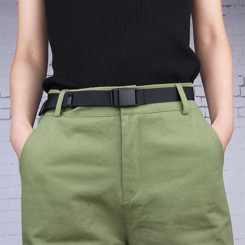 Imitation Nylon Buckle Belt, Anti-Metal Allergy, No Security Check Required, Travel Outdoor Casual Pants, Versatile Belt, Student Military Training