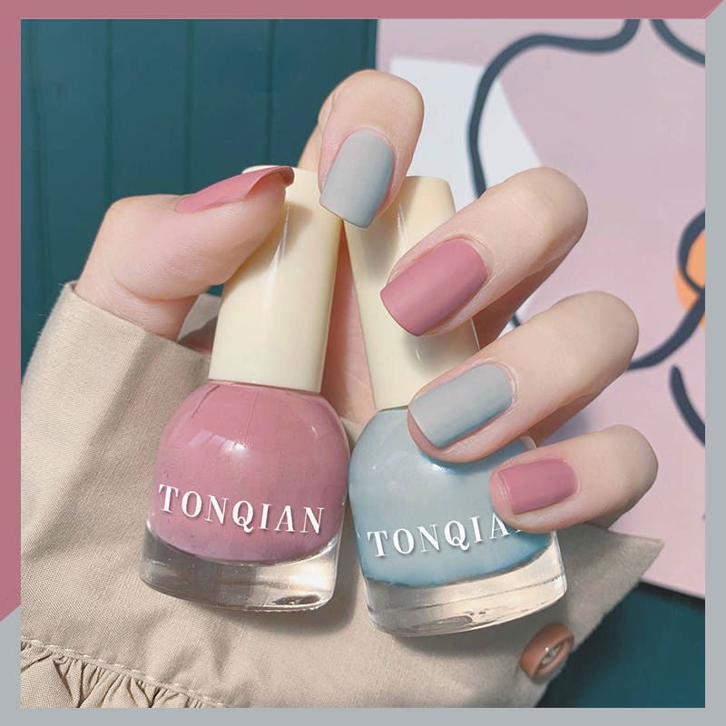 Net red non-toxic nail polish free roast girl quick-drying set matte matte can tear long-lasting non-fading net red