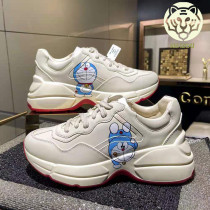 New Old Dad shoes Mens breathable cartoon trendy shoes heightening ins genuine leather mens European Station Sport Leisure Shoe Men