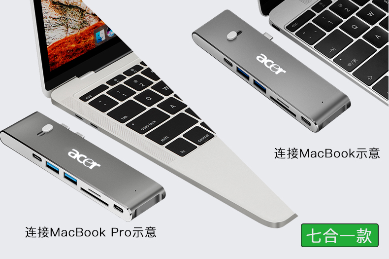 宏碁 Acer 9合1扩展坞电脑转换器 Type-C接口连接 图14