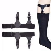 Đen garter đại lý đặc biệt vớ đôi mô hình clip đàn ông và phụ nữ đàn hồi đàn hồi clip điều chỉnh vớ chống trượt vớ clip phong cách châu Âu và Mỹ - Nịt Tất dây nịt móc tất