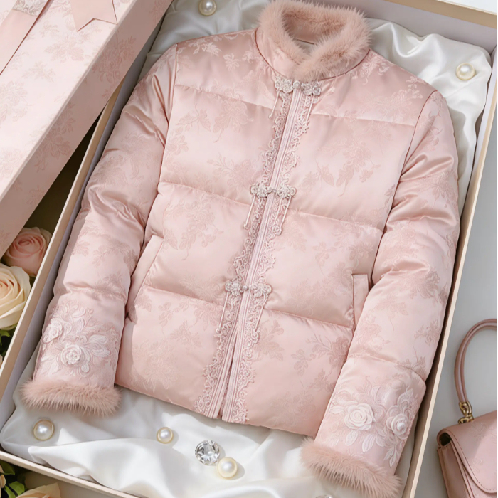 New Chinese-Style Patchwork Korean-Style Super Stylish down Cotton Jacket for Women 2026 Winter New Model Elegant Slimming Chinese Style Short Coat New Chinese-Style Patchwork Korean-Style Super Stylish down Cotton Jacket for Women 2026 Winter New Model Elegant Slimming Chinese Style Short Coat