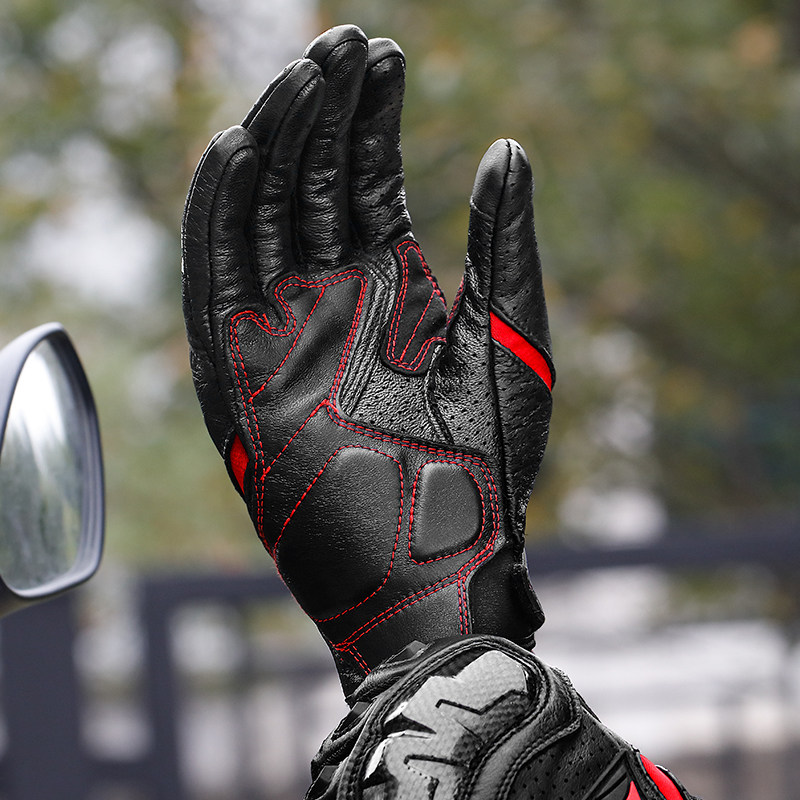 Motorcycle Gloves for Summer Riding, Anti-Slip Touch Screen Gloves for Men, Anti-Fall, Carbon Fiber, Wear-Resistant, Breathable, All-Season Style