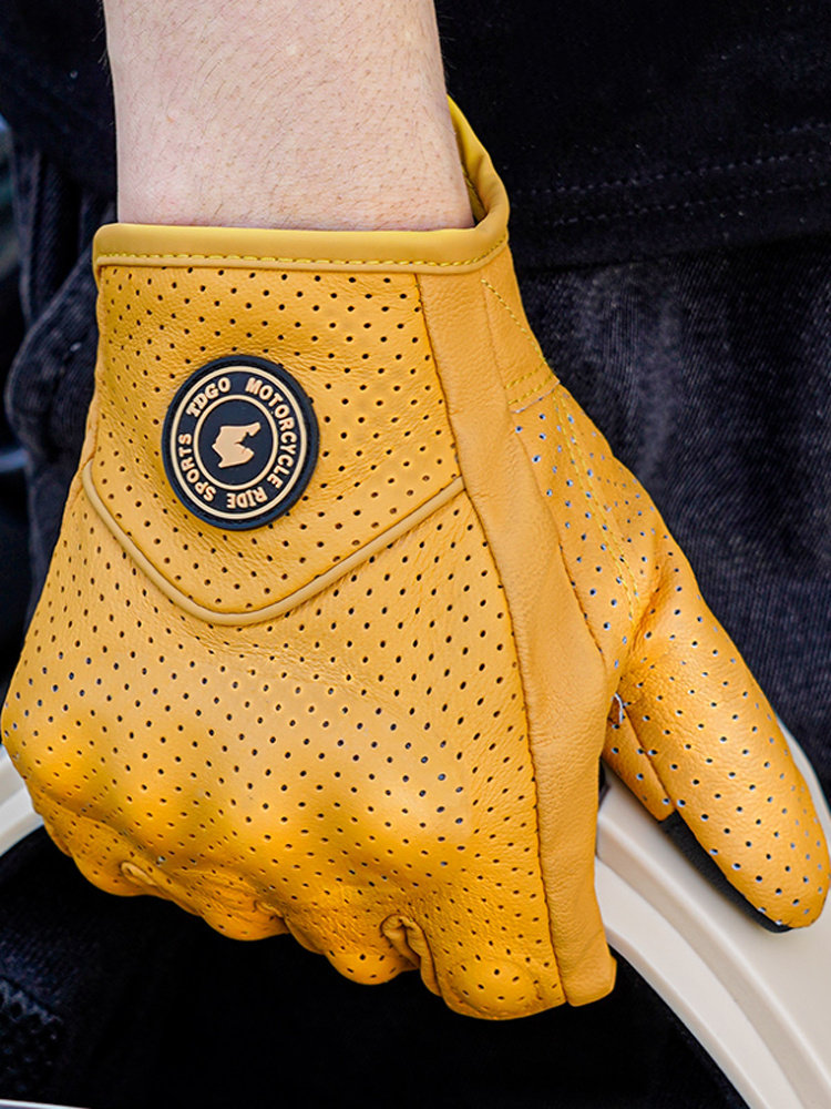 Motorcycle Summer Riding Gloves, Retro Cruiser Half-Finger Gloves, All-Season Windproof, Breathable, Anti-Fall, Protective, Universal for Men