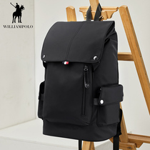 Royal Paul williampolo backpack mens large capacity casual double shoulder travel computer bag student bag