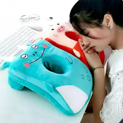 Removable and washable nap pillow sleeping pillow student office pillow girl sleeping artifact table lunch break