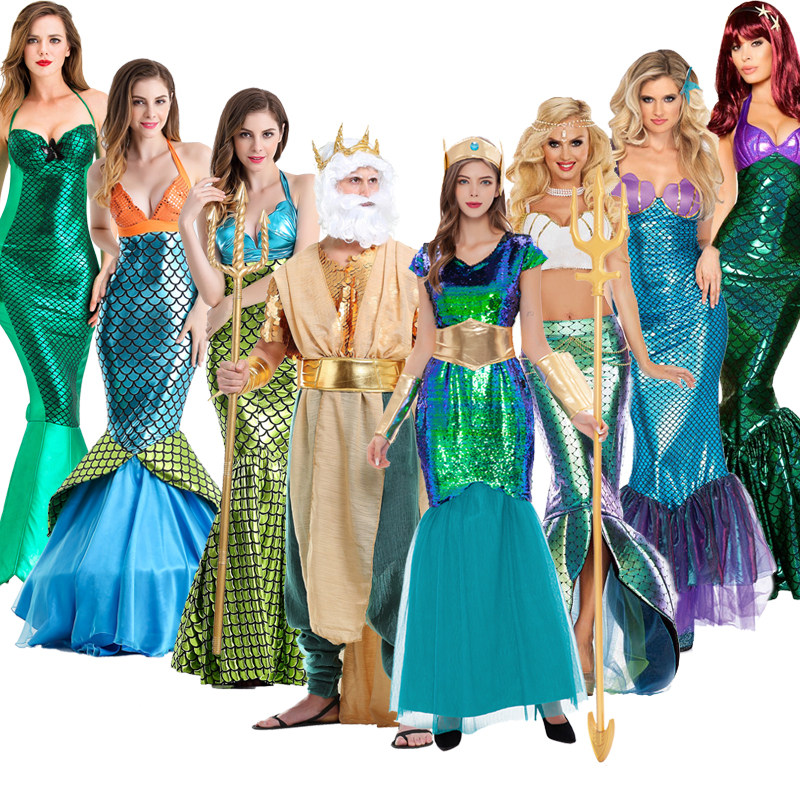 Cosplay's new favorite: must-have mermaid, dragon king, and sea king ocean- themed mermaid princess dresses