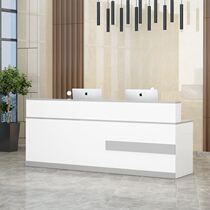 Simple front desk reception desk training bar information desk company paint front table custom corner counter cashier counter