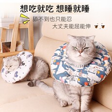 ПЭТ Элизабет 吉仔仔伊丽莎白圈猫咪防滑耻辱防舔绝育伊利沙白宠物用品头套脖套