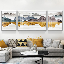 New Chinese living room decoration painting Zhaocai Feng Shui atmosphere triple sofa background wall hanging painting abstract mural landscape painting