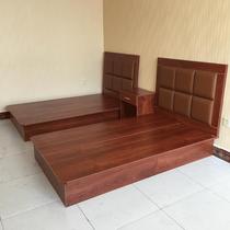 Express hotel apartment Hotel Hotel can be customized standard room double bed into a full set of furniture bed box frame soft bag bedside