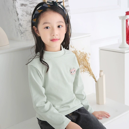 Приятный телу лонгслив, детская демисезонная осенняя приятная телу футболка, детская одежда, высокий воротник