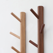 Nordic ins solid wood wall hanging coat rack Wall wooden living room entrance Creative clothes branch hangers