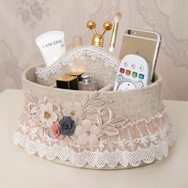 European storage basket remote control storage box creative living room storage box desktop cosmetics storage rack simple