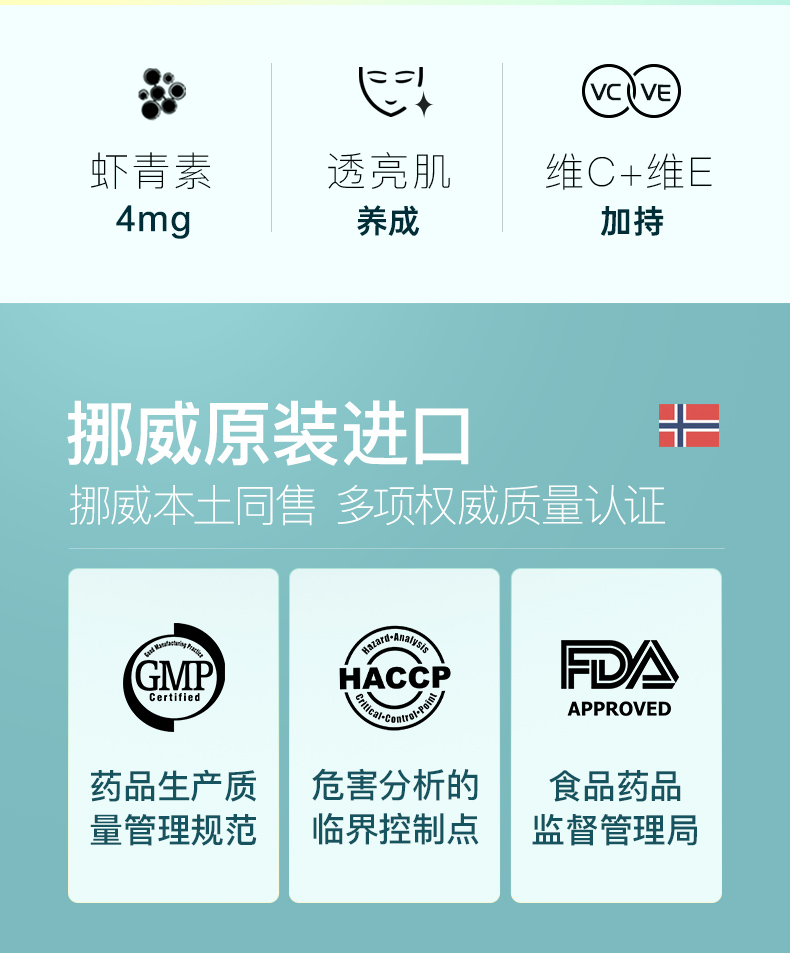 noromega挪威虾青素软胶囊*90粒