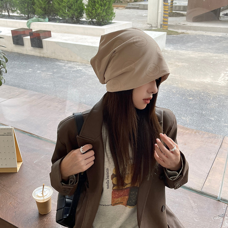 Fashionable moon hat female cold hat autumn and winter cap large head pile cap pregnant woman hood cap