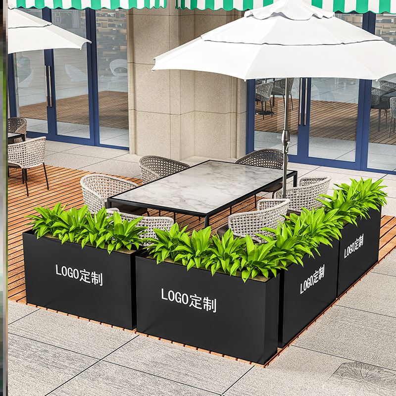 Iron Art Flower Box Combined Park Flowers Altar Outdoor Square Courtyard Commercial Street Custom Sample House Display Center Booking Partition Fence