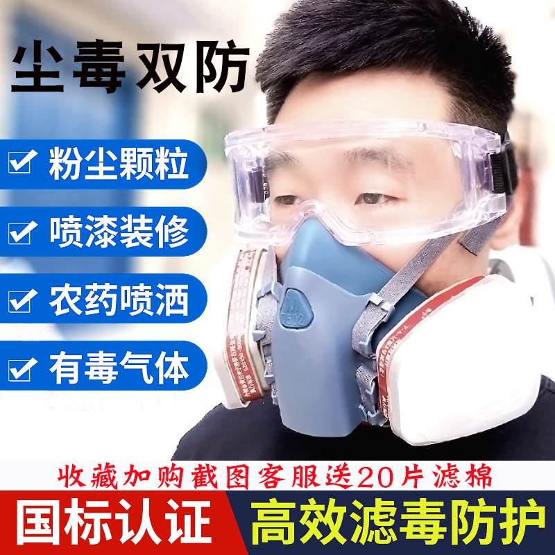 Gas mask full face mask chemical gas spray paint special pesticide professional full face dust mask respiratory protection