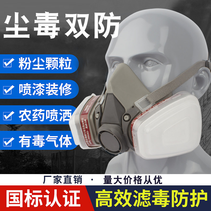 Gas mask, full face mask, spray paint, special chemical gas, formaldehyde pesticide, high efficiency anti-dust mask, respiratory protection
