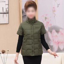 2020 autumn and winter new down cotton vest womens double-sided outdoor anti-season middle-aged pocket autumn and winter long and versatile