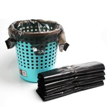 Garbage bag Household portable thickened medium affordable kitchen black vest type large garbage bucket plastic bag
