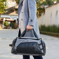 Rusty town travel bag handbag Mens sports training fitness large capacity business travel luggage bag