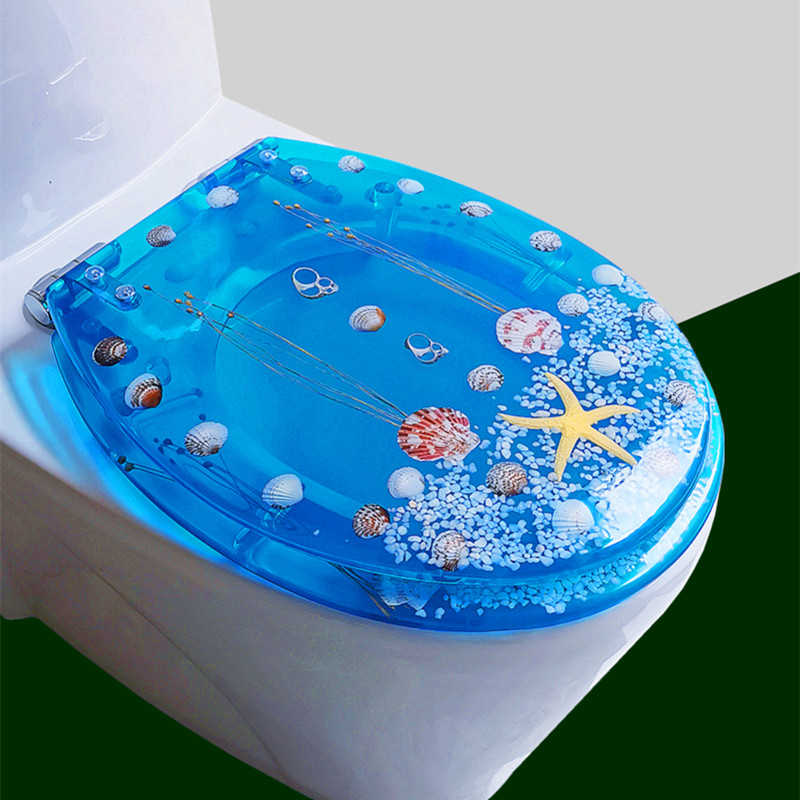 Nordic resin toilet lid UVO type universal old fashioned household flush toilet ring thick silent sitting lid accessories