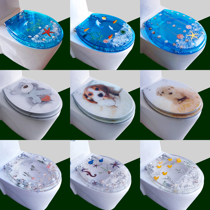 Resin toilet cover household universal UVO thickened toilet cover toilet board flush toilet ring accessories vintage