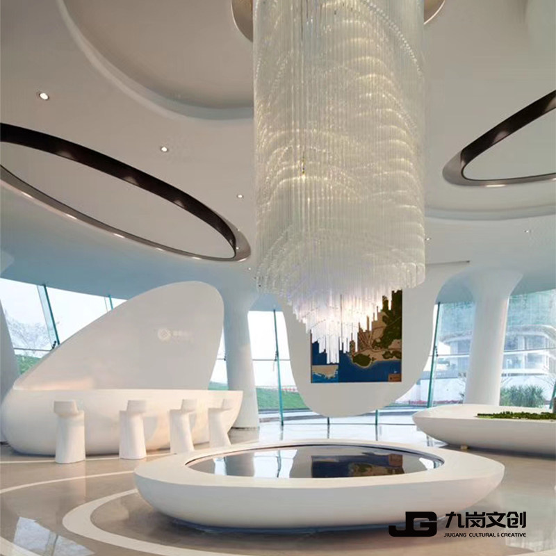 GRG Smallpox Ceiling Styling Plates Customized Creative Beauty Chen Sample House Display Center Glass Fiber Casual Seat Bar table sand tray