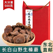Northeast hazelnut dried goods 500g Northeast mushroom wild grade growth White Mountain specialty hazelnut mushroom gift box