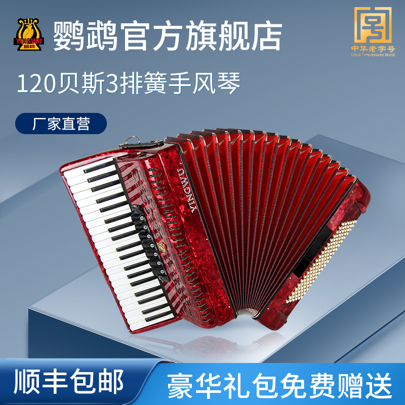 Parrot brand YW-827 accordion 41 keys 120 bass adult exam beginner to play beginner instruments