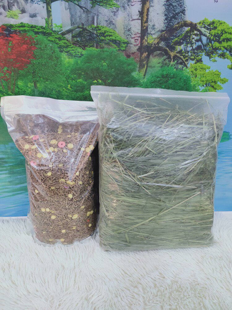 Full-age anti-coccidial beauty hair nutritional rabbit food 21 years first stubble drying Timothy grass leaf multi-pole fine package combination