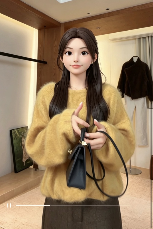 Xinyi Maggie|88% Heavy Merino Wool|Cashmere and Mulberry Silk Super Beautiful Lantern Sleeve Pullover Sweater Xinyi Maggie|88% Heavy Merino Wool|Cashmere and Mulberry Silk Super Beautiful Lantern Sleeve Pullover Sweater