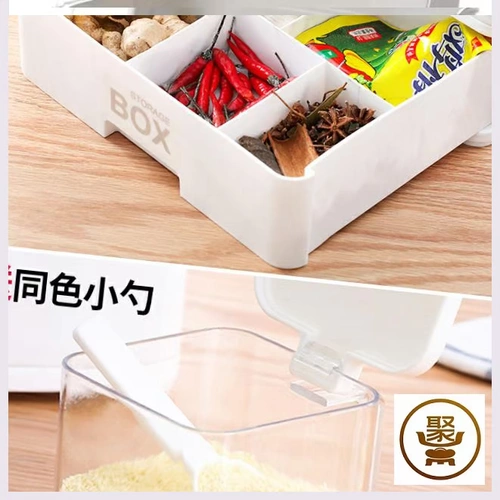 Ящик для хранения приправ, кухонная соль, сахар, стеллаж для хранения приправ глутамата натрия, многофункциональная приправа, бытовой артефакт, экономия места