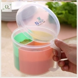 Ящик для приправы домохозяйства красочная интегрированная сплит -цветовая раунда приправа 3 -1 -1 приправа может ловить бесплатную доставку